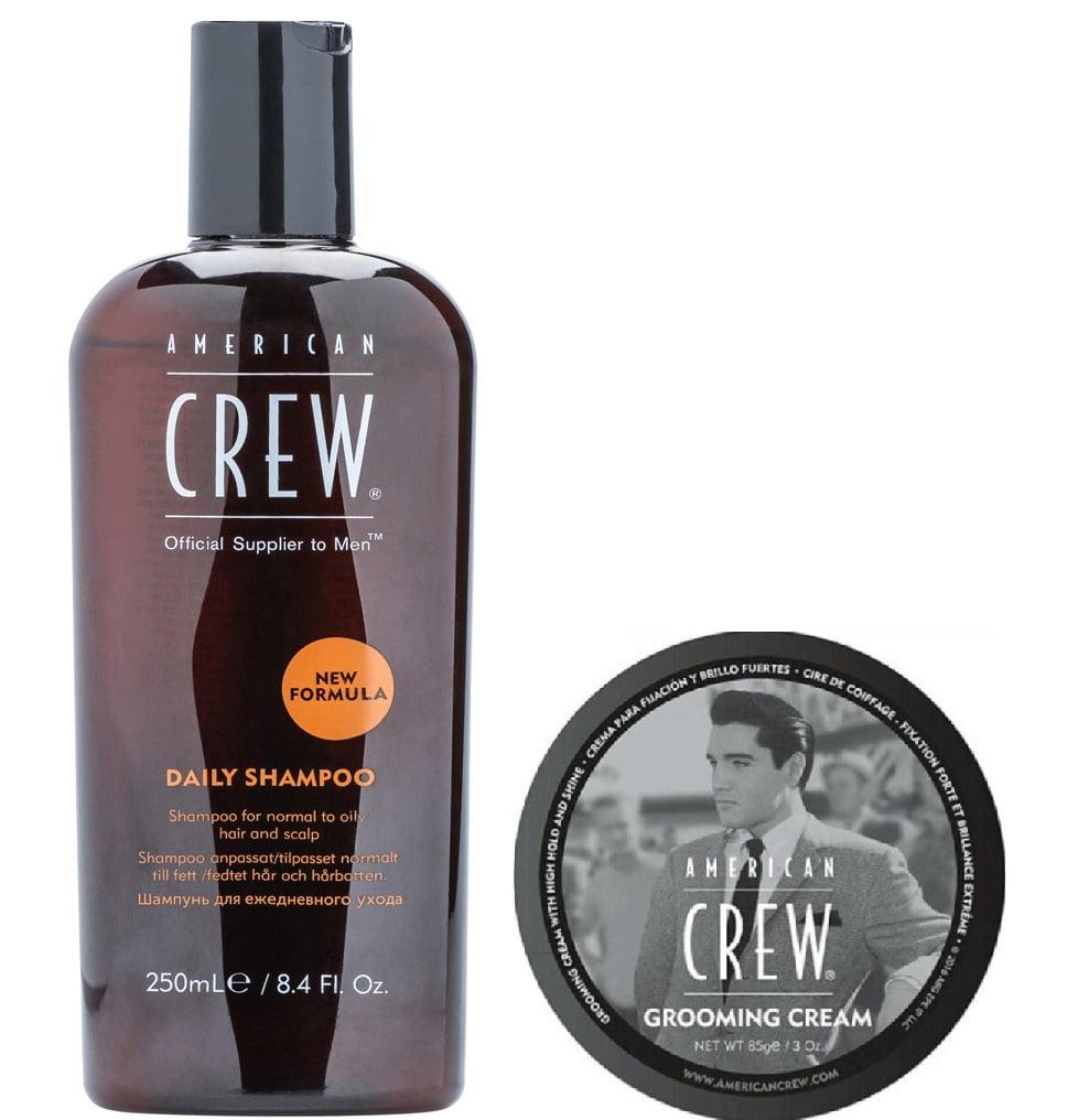 American Crew Daily Shampoo 8.4 Oz New Formula and Grooming Cream Elvis 3 oz - iShampoos