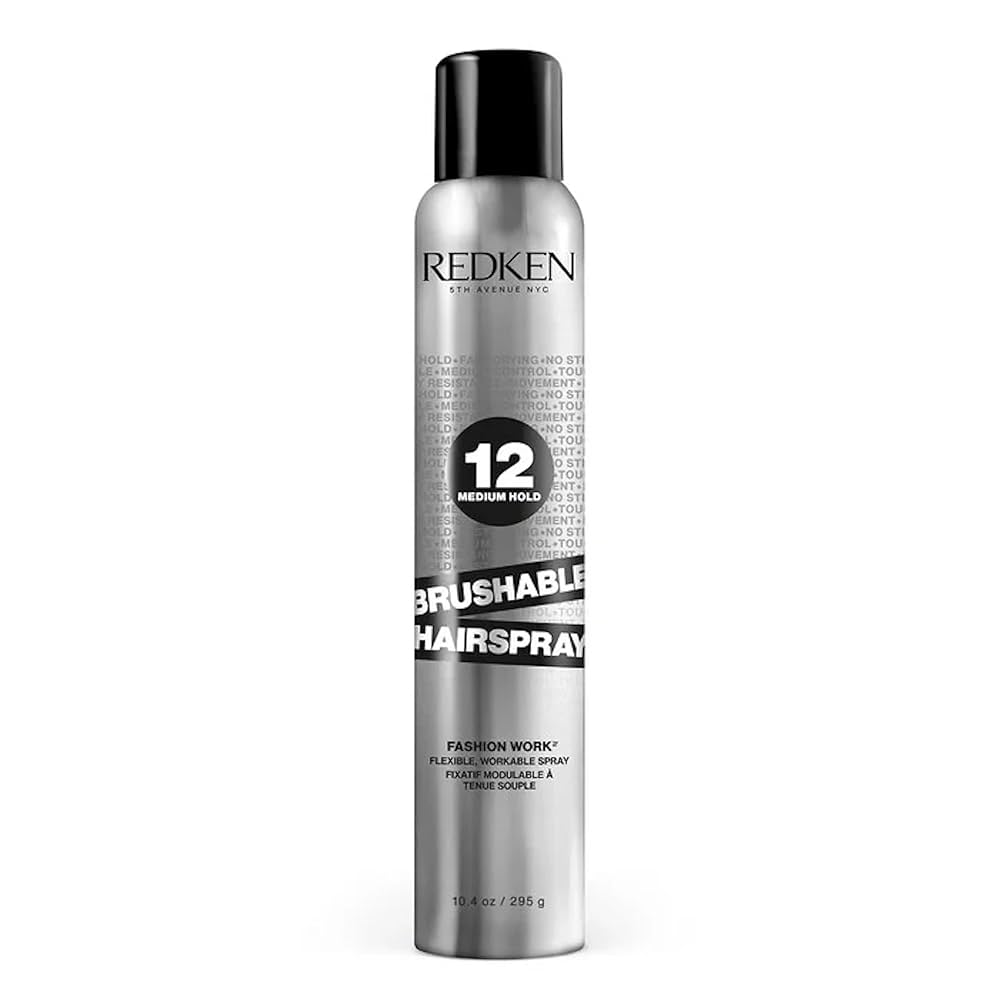Redken hairspray can on a white background