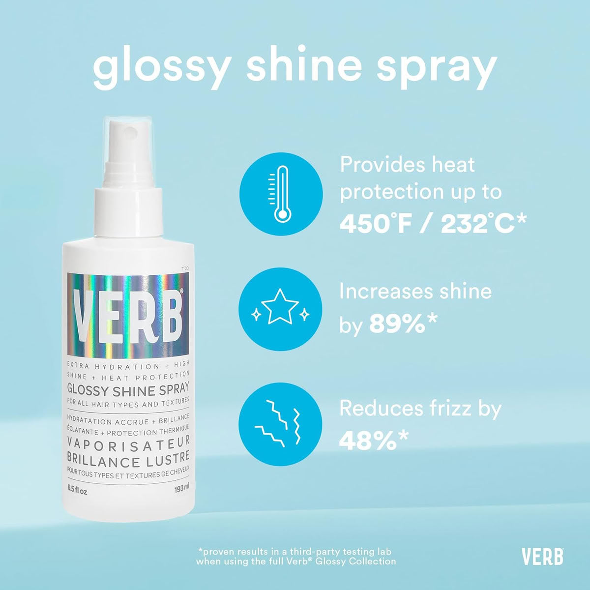 VERB Glossy Shampoo Conditioner & Shine Spray Bundle