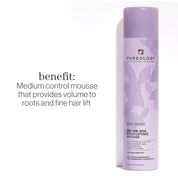 Pureology Style + Protect On The Rise Root Lifting Mousse For Flat and Color-Treated Hair