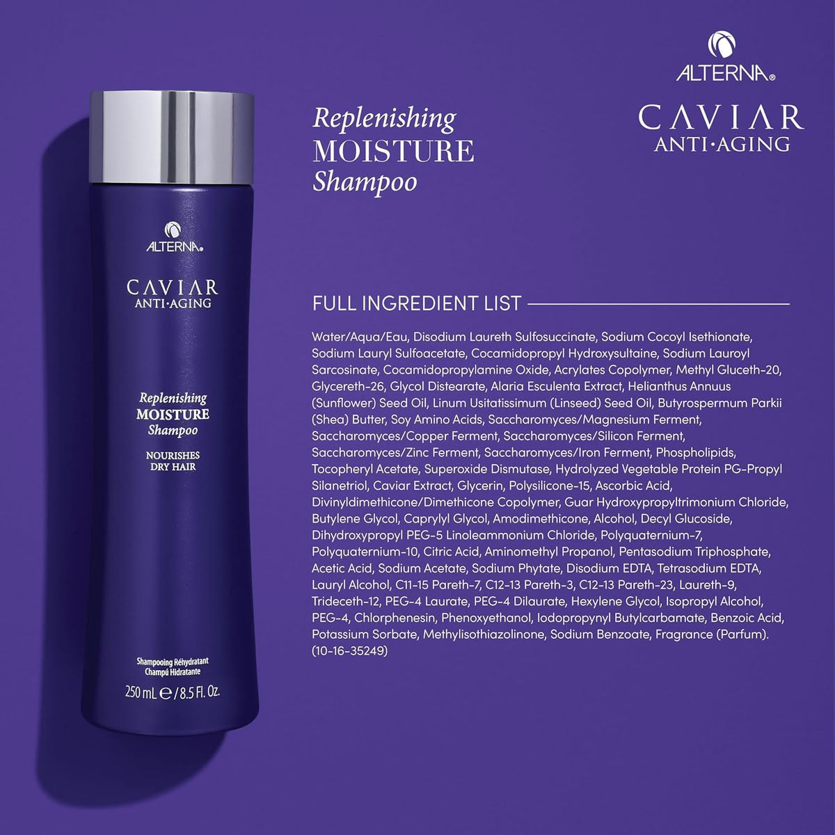 Alterna Caviar Replenishing Moisture Shampoo 8.5 oz ingredients list
