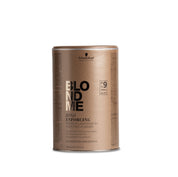 Can of Schwarzkopf Blonde Me Bond Enforcing hair product on a white background