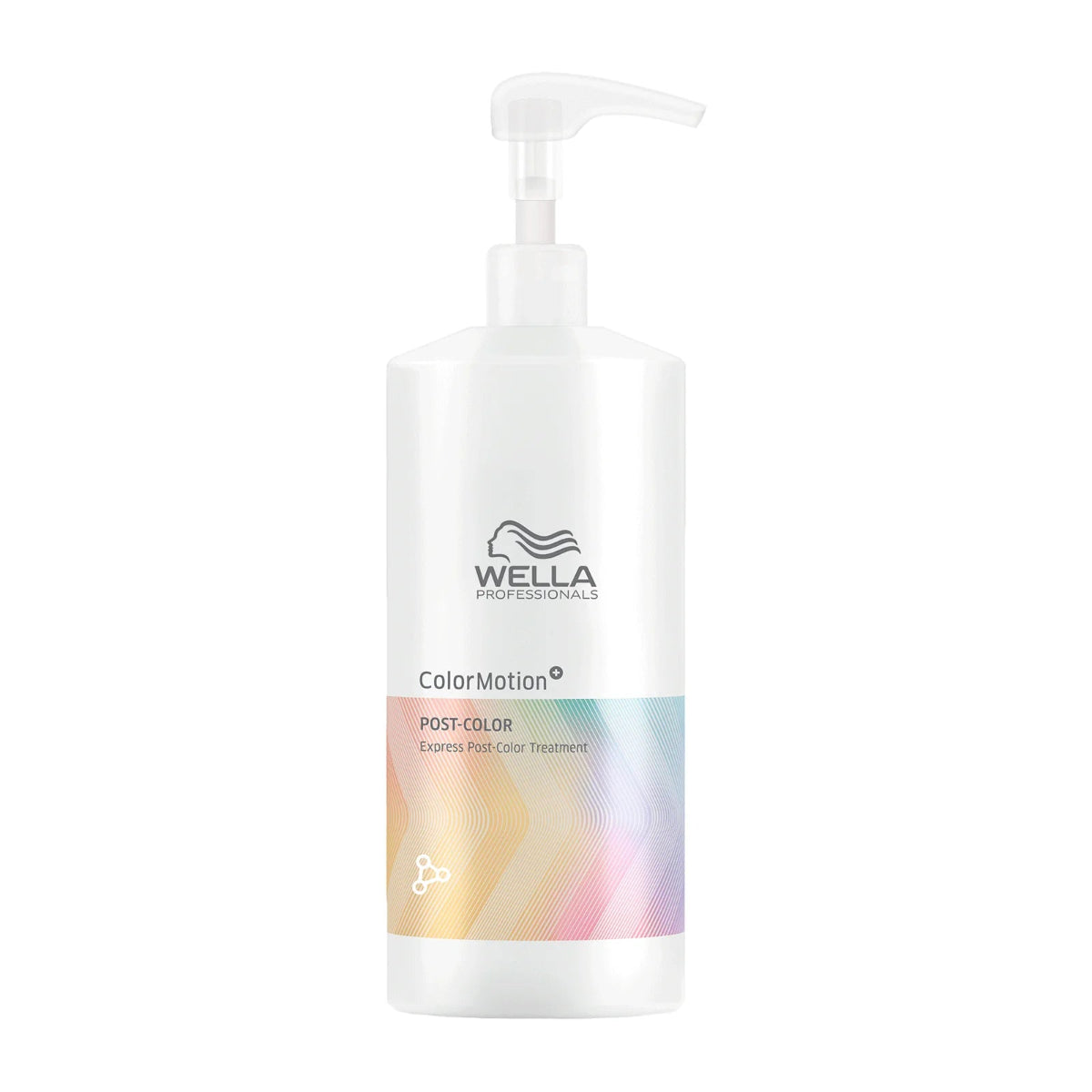 Wella ColorMotion+ post-color treatment bottle on a white background