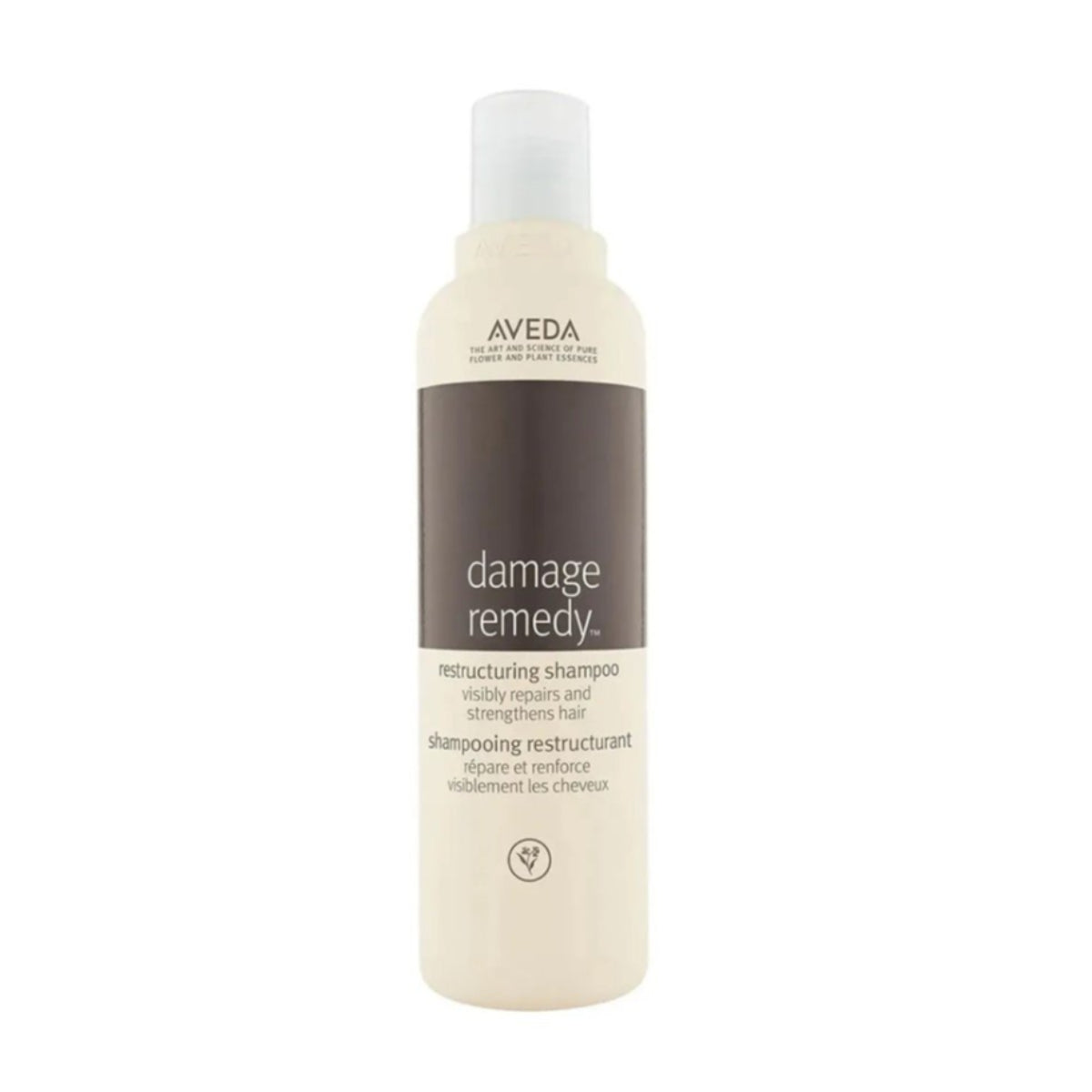 Aveda damage remedy shampoo bottle on a white background