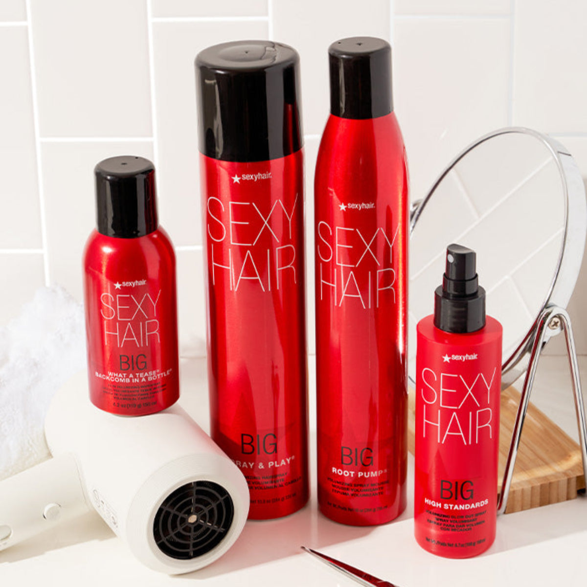 SexyHair Big What A Tease Backcomb in a Bottle Firm Volumizing Hairspray 2 Pack