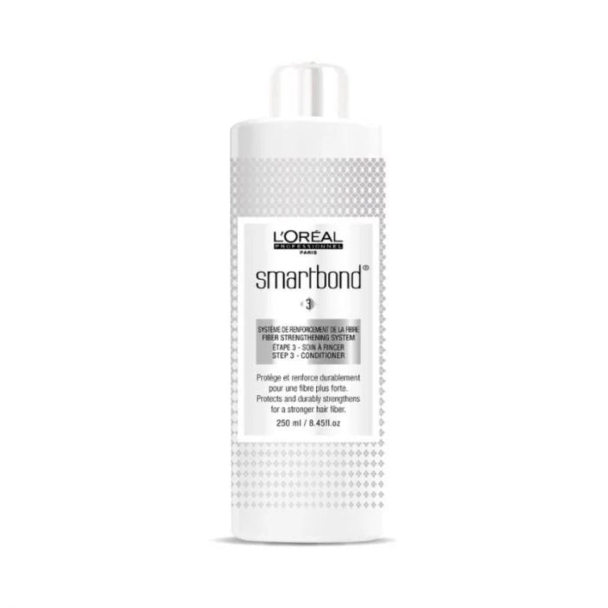 L'Oreal Smartbond hair product bottle on a white background