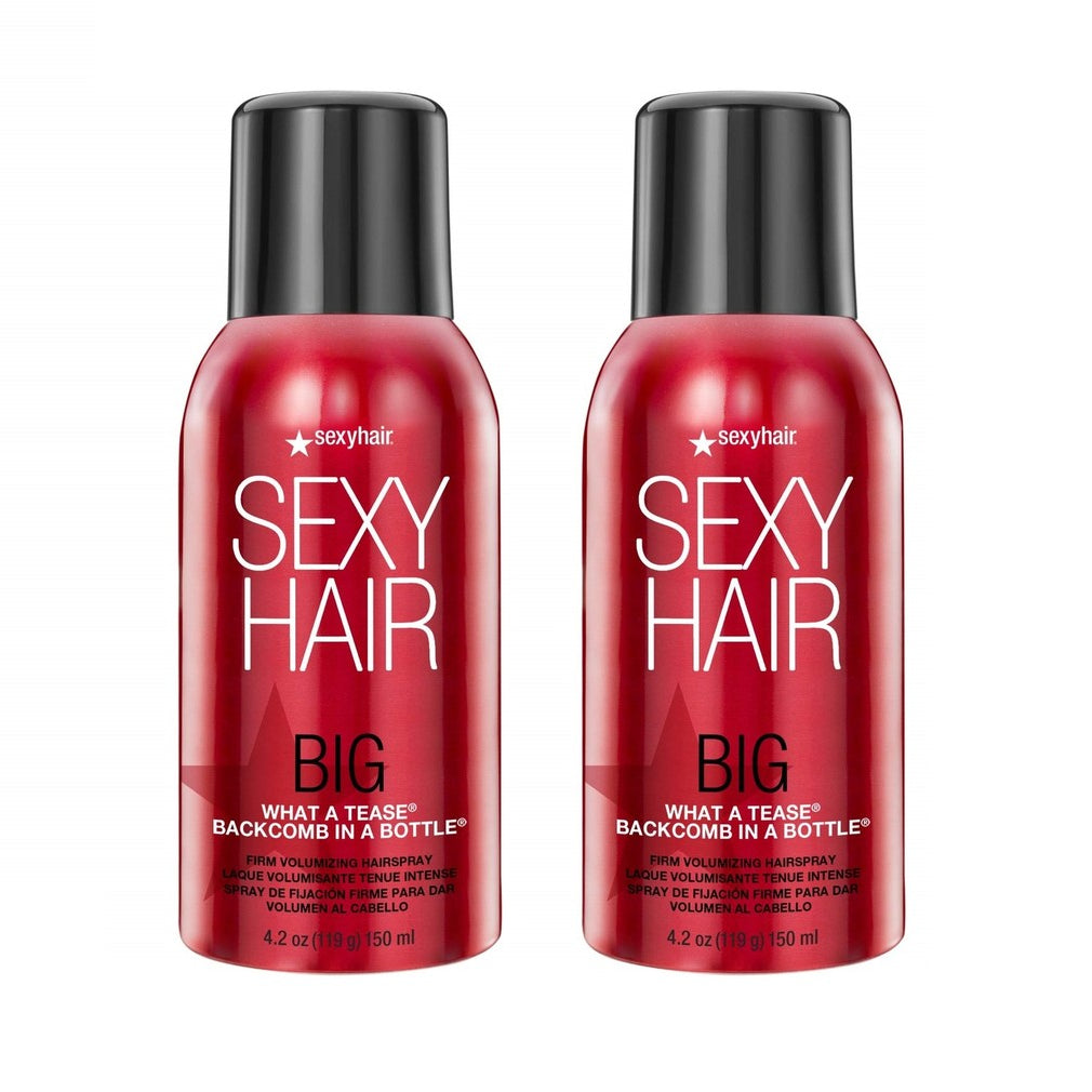 SexyHair Big What A Tease Backcomb in a Bottle Firm Volumizing Hairspray 2 Pack