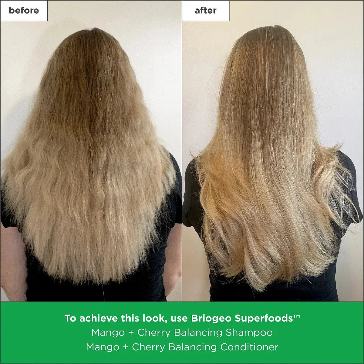 Briogeo Superfoods Mango + Cherry Balancing Shampoo + Conditioner Duo For Oil Control