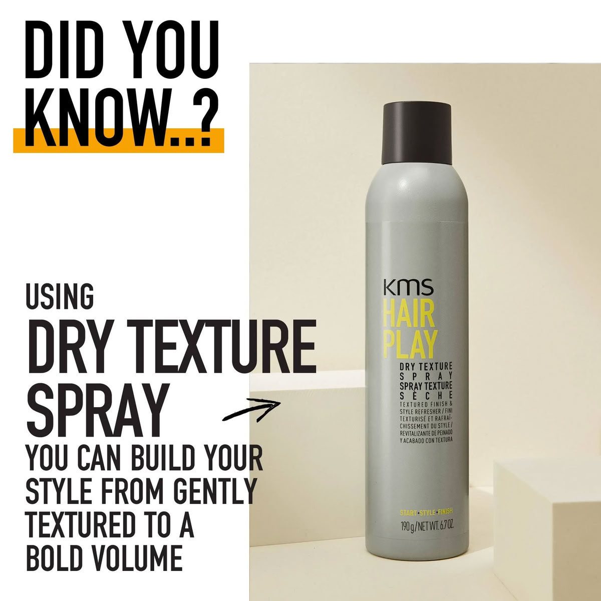 KMS Hair Play DRY TEXTURE Spray